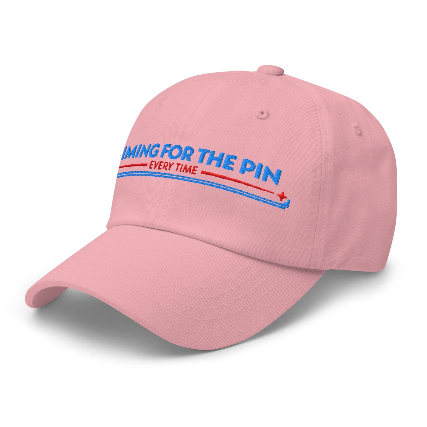 Aiming for the Pin Every Time Engaging Embroidered Golf Cap - Funny Golf Tee by Swing Epic