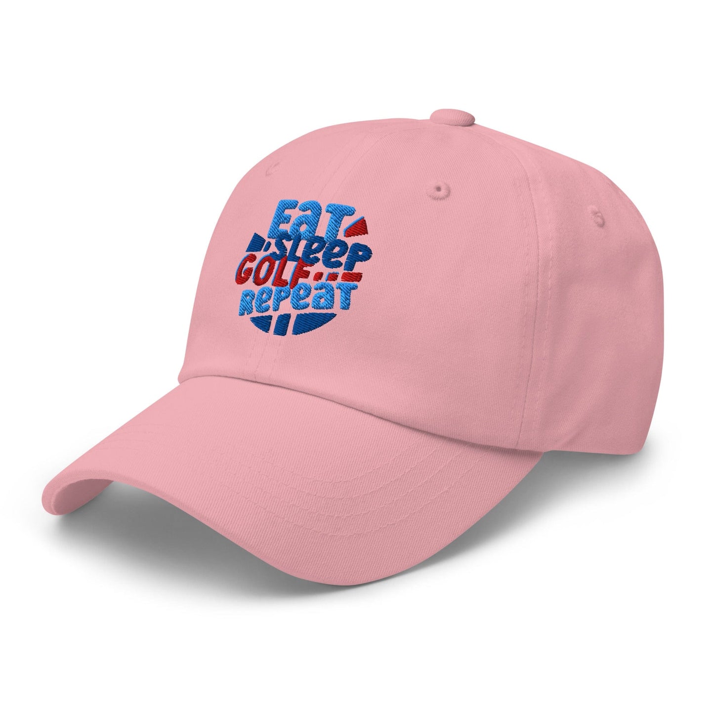 Eat Sleep Golf Repeat Fun Design Embroidered Golf Cap - Funny Golf Tee by Swing Epic