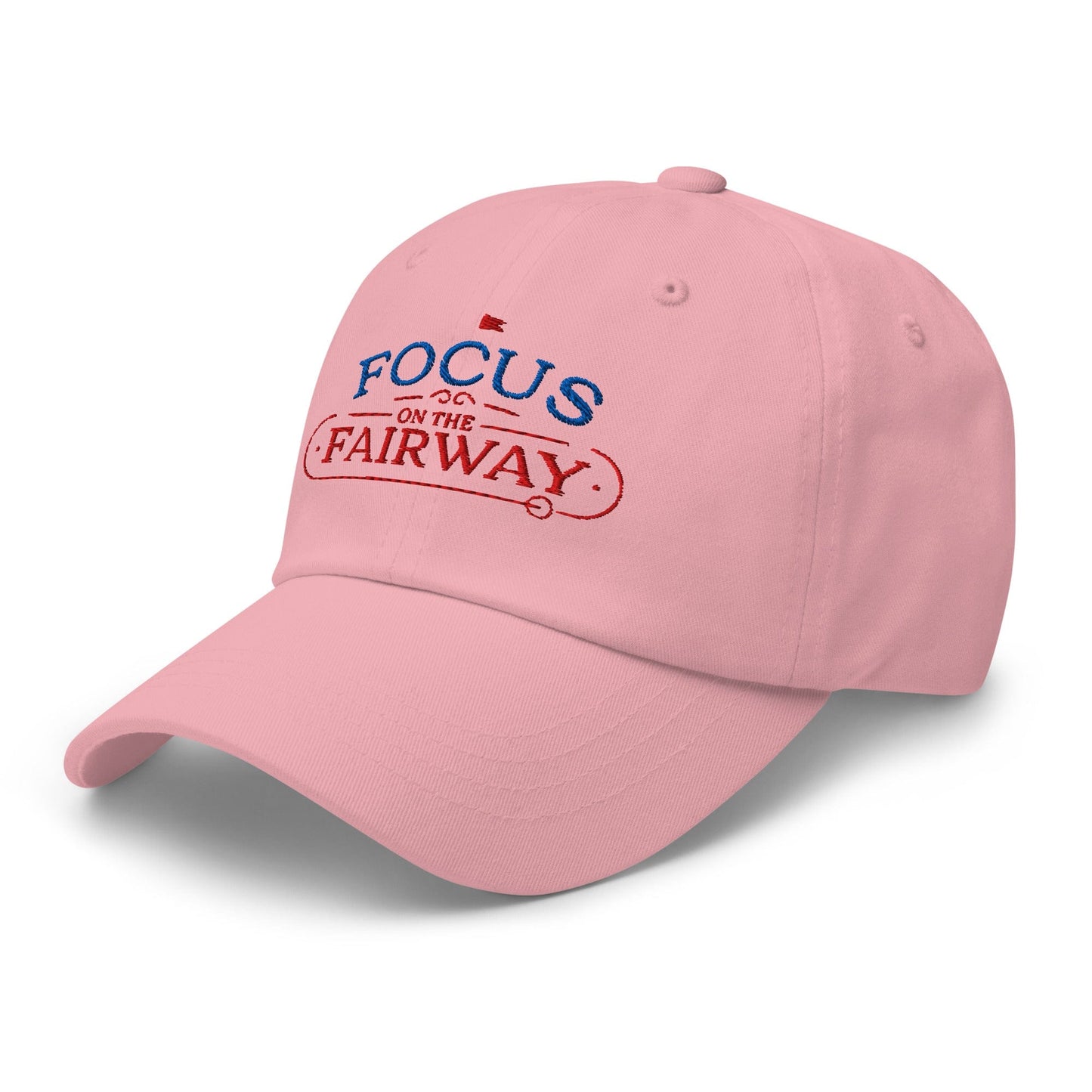 Focus on the Fairway Flag Embroidered Golf Cap - Funny Golf Tee by Swing Epic