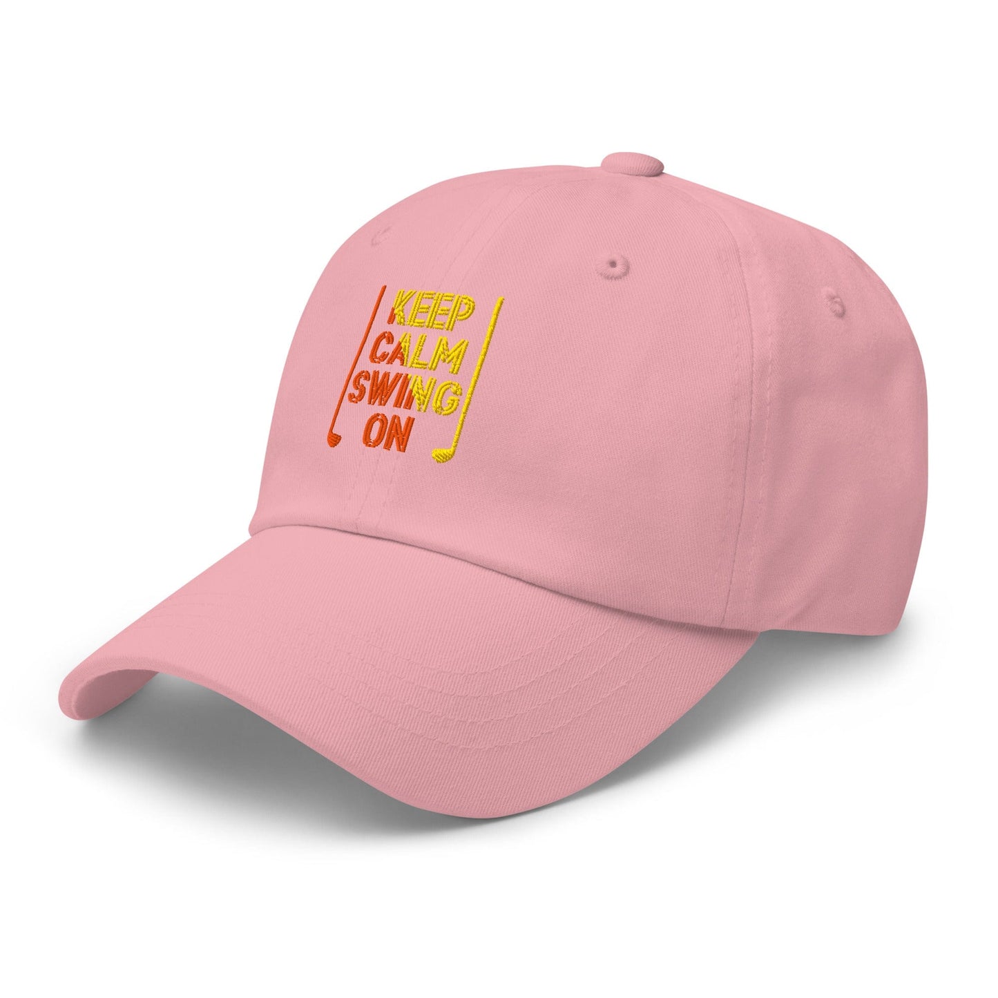 Keep Calm Swing On Embroidered Golf Cap - Funny Golf Tee by Swing Epic