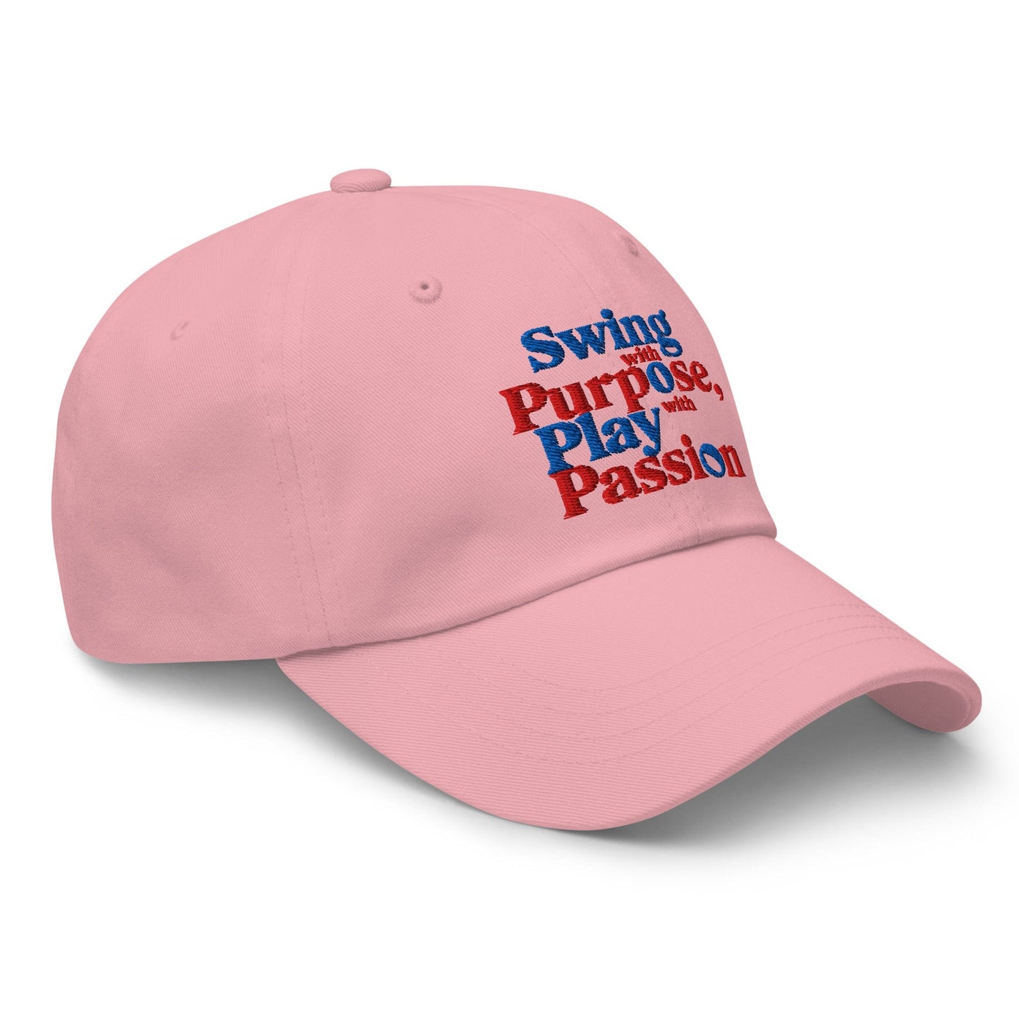 Swing with Purpose Play with Passion Embroidered Golf Cap - Funny Golf Tee by Swing Epic