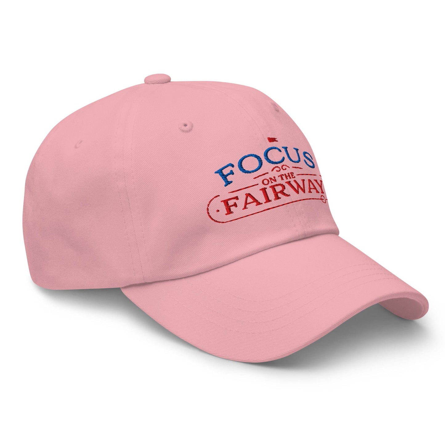 Focus on the Fairway Flag Embroidered Golf Cap - Funny Golf Tee by Swing Epic