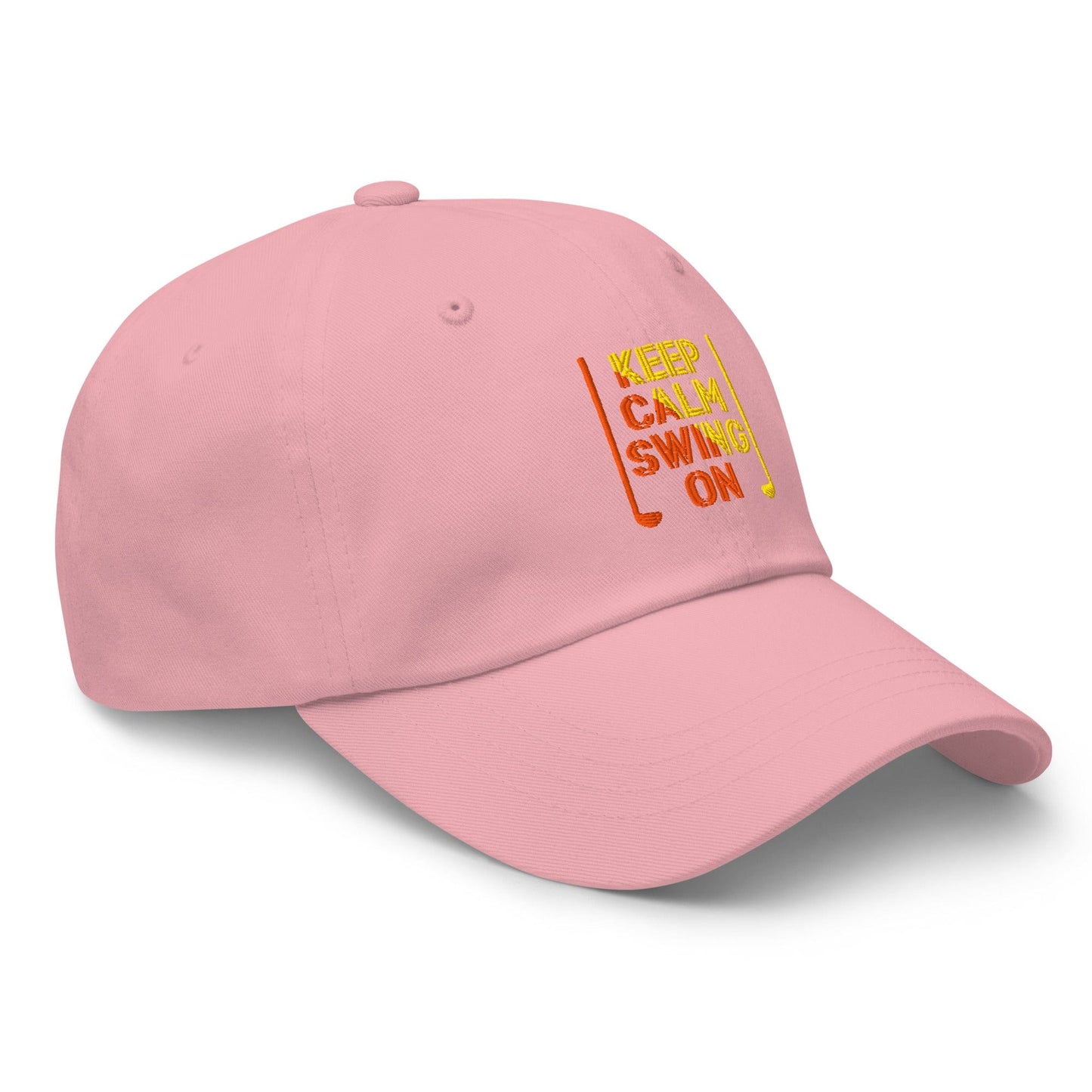 Keep Calm Swing On Embroidered Golf Cap - Funny Golf Tee by Swing Epic