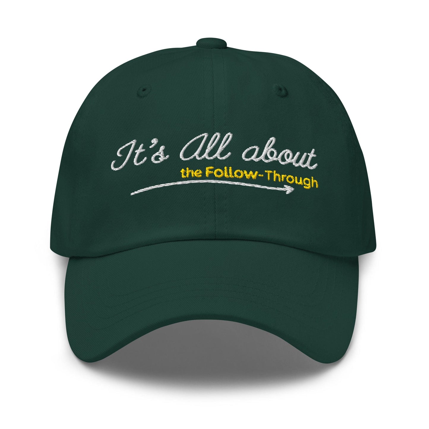 It's All About the Follow-Through Embroidered Golf Cap - Funny Golf Tee by Swing Epic