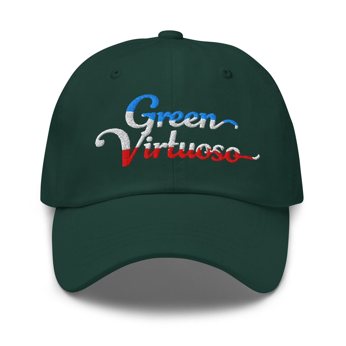 Green Virtuoso Engaging Fun Spirit Embroidered Golf Cap - Funny Golf Tee by Swing Epic