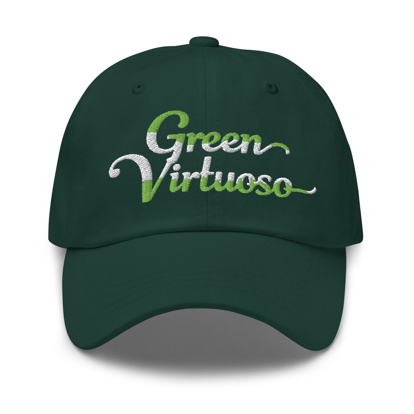 Green Virtuoso Engaging Fun Spirit Embroidered Golf Cap - Funny Golf Tee by Swing Epic