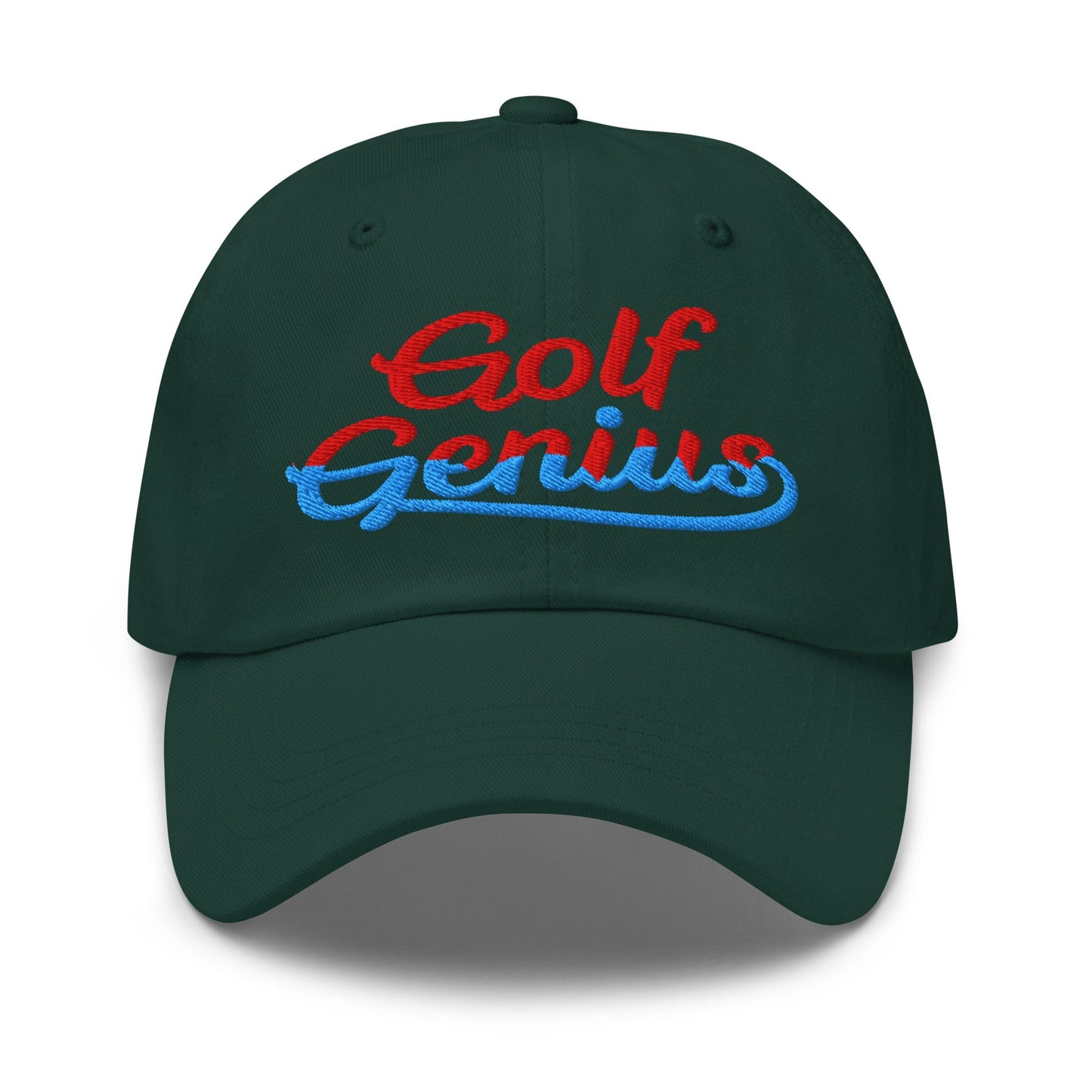 Golf Genius Quirky Fun Spirit Embroidered Golf Cap - Funny Golf Tee by Swing Epic