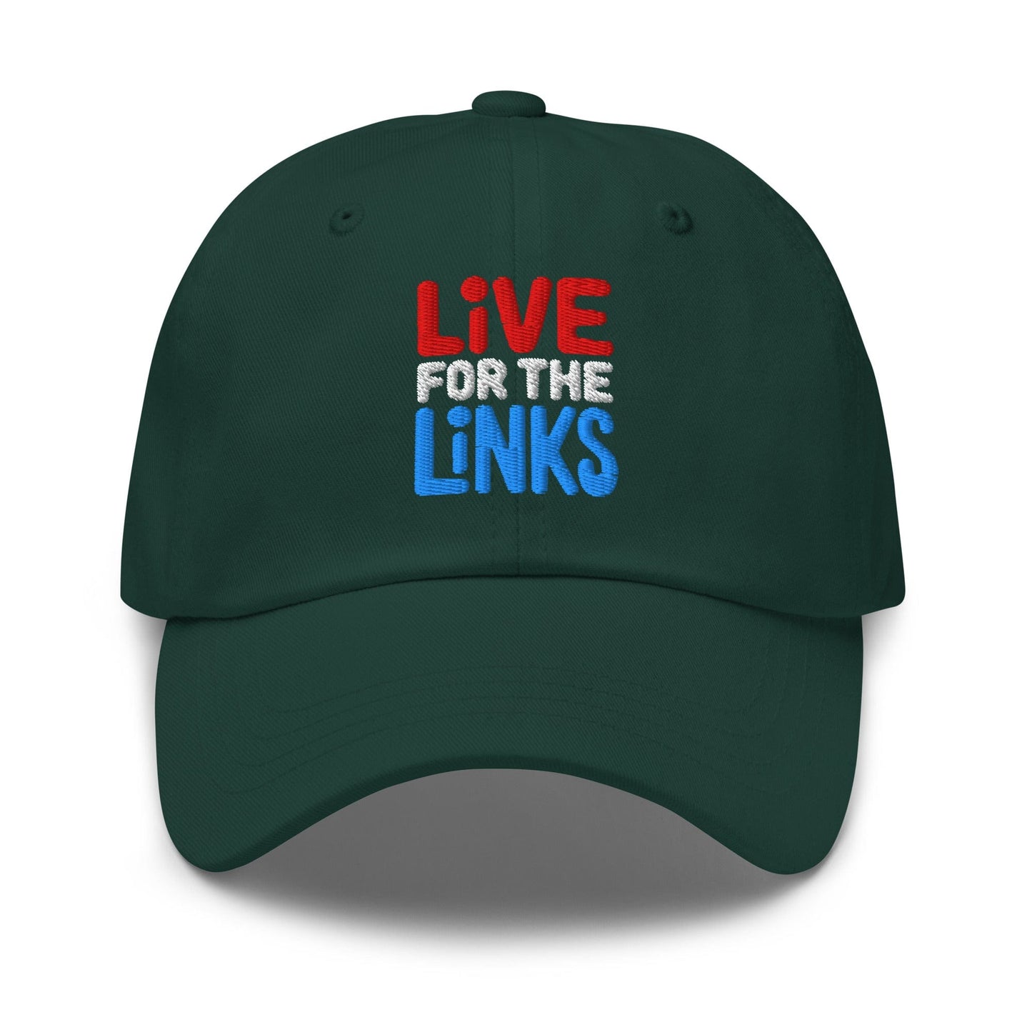 Live For The Links Fun Embroidered Golf Cap - Funny Golf Tee by Swing Epic
