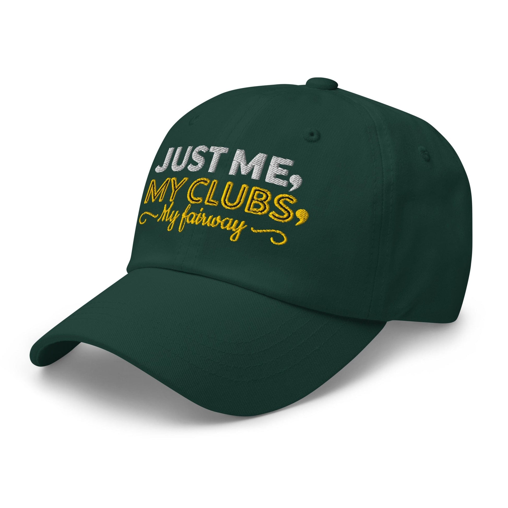 Just Me My Clubs My Fairway Engaging Embroidered Golf Cap - Funny Golf Tee by Swing Epic