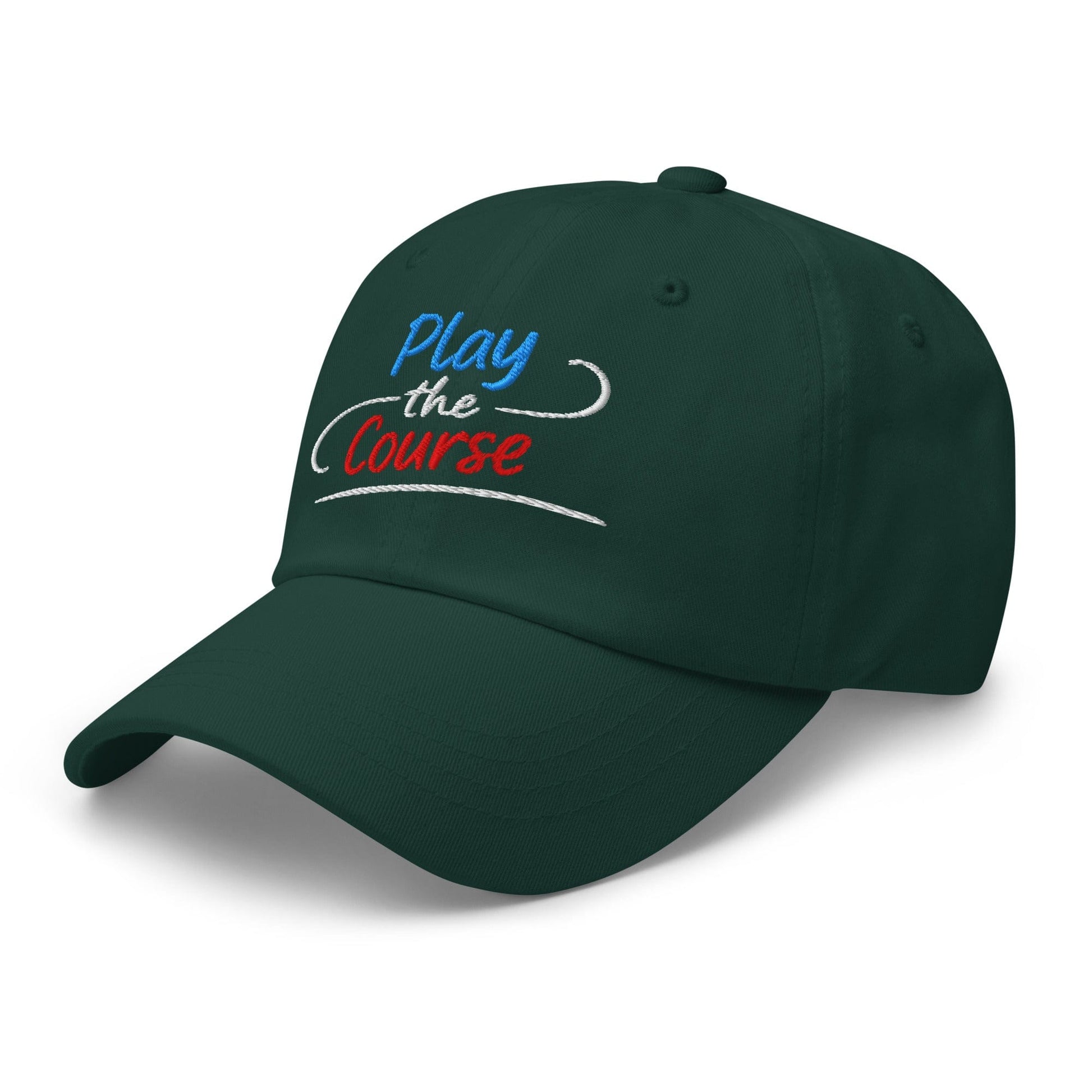 Play the Course Fun Spirit Embroidered Golf Cap - Funny Golf Tee by Swing Epic