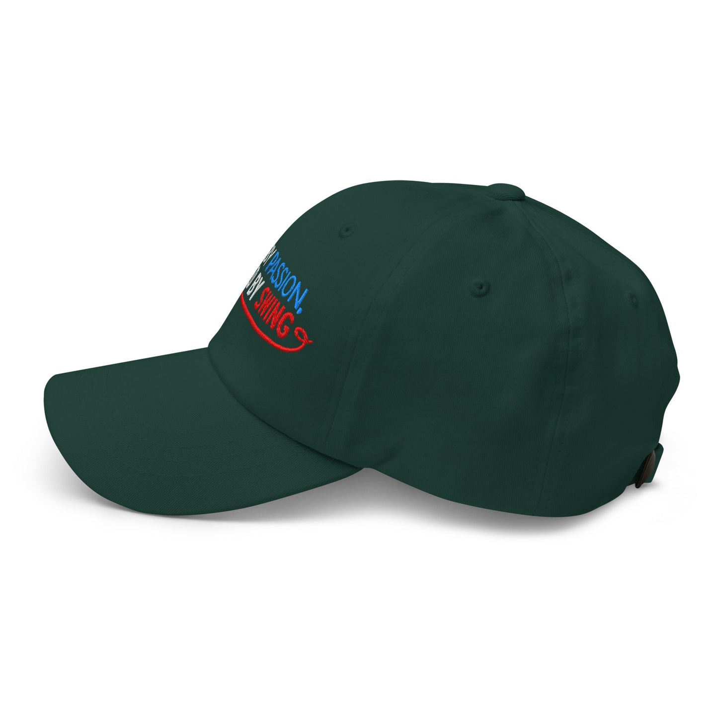 Driven by Passion Powered by Swing Embroidered Golf Cap - Funny Golf Tee by Swing Epic