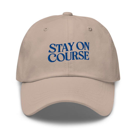 Stay On Course Quirky Fun Embroidered Golf Cap - Funny Golf Tee by Swing Epic