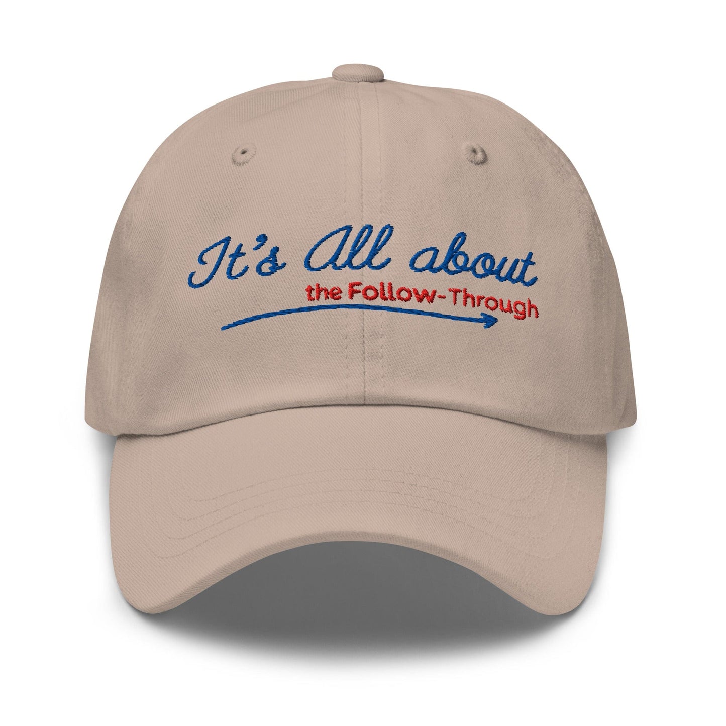 It's All About the Follow-Through Embroidered Golf Cap - Funny Golf Tee by Swing Epic