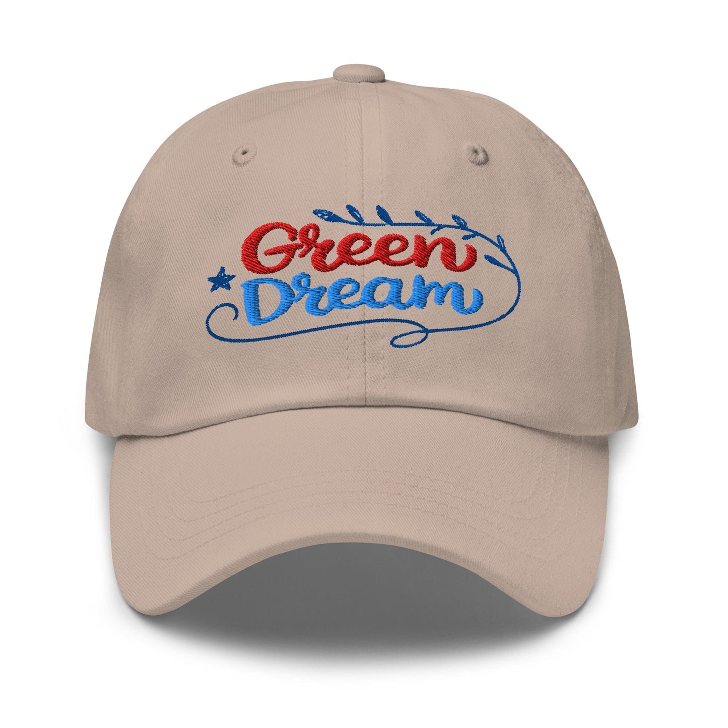 Green Dream Stars and Leaves Fun Embroidered Golf Cap - Funny Golf Tee by Swing Epic