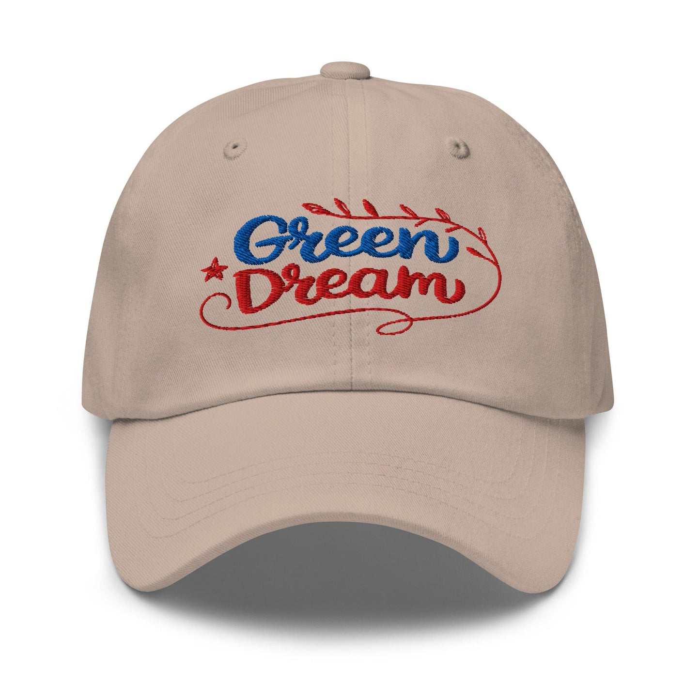 Green Dream Stars and Leaves Fun Embroidered Golf Cap - Funny Golf Tee by Swing Epic
