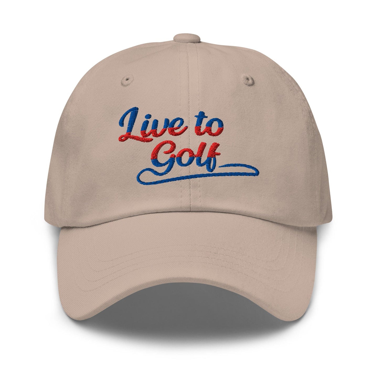 Live to Golf Fun Embroidered Golf Cap - Funny Golf Tee by Swing Epic