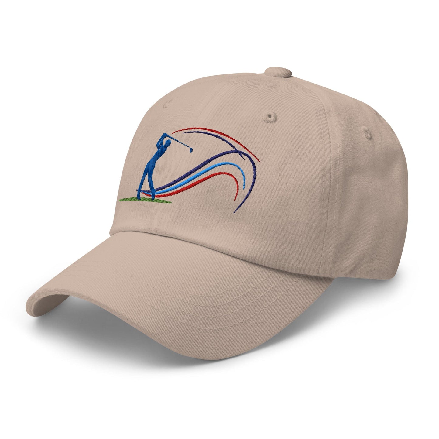Swing Into Action Dynamic Design Embroidered Golf Cap - Funny Golf Tee by Swing Epic