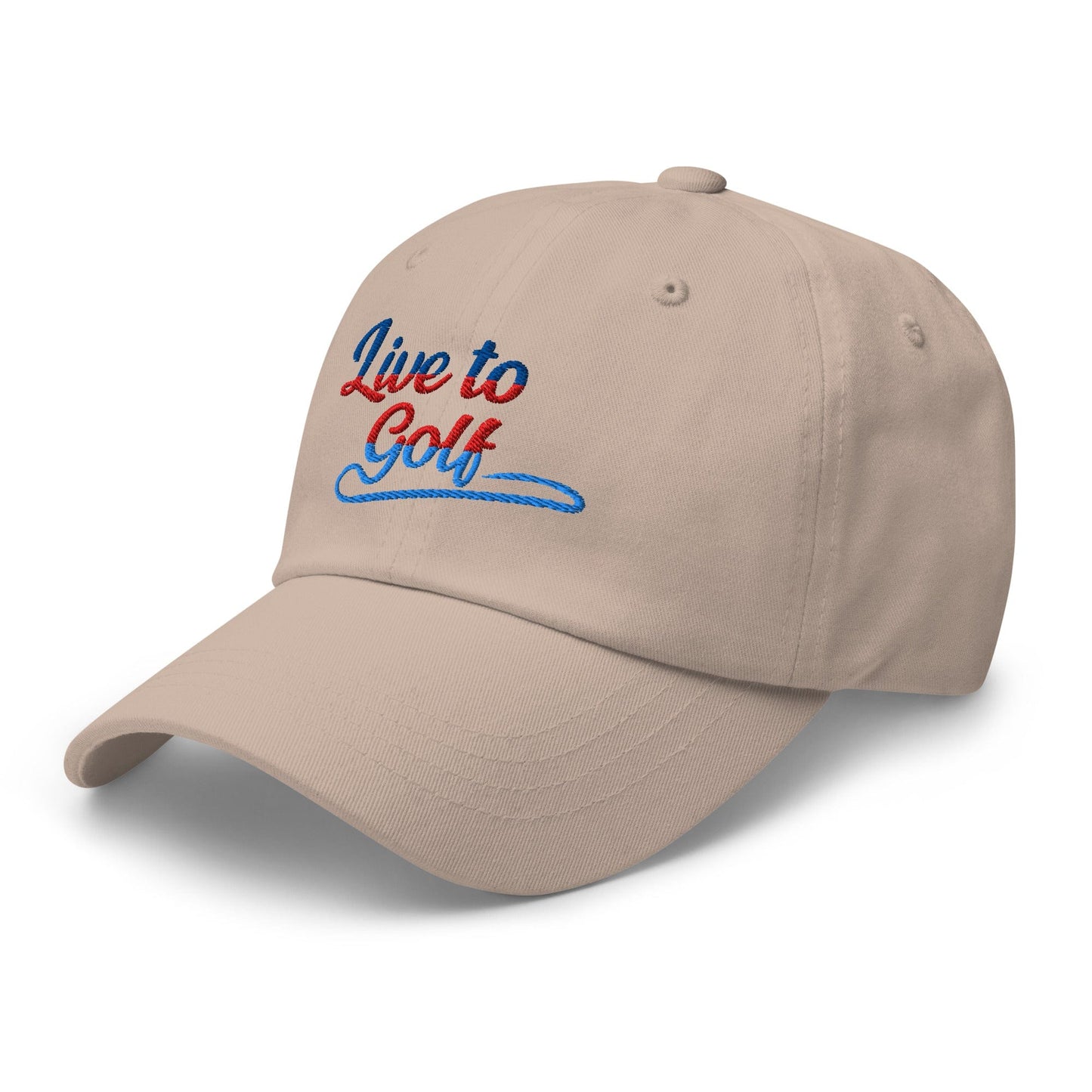 Live to Golf Fun Embroidered Golf Cap - Funny Golf Tee by Swing Epic