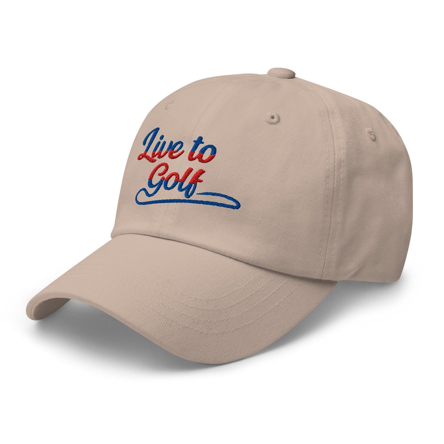 Live to Golf Fun Embroidered Golf Cap - Funny Golf Tee by Swing Epic