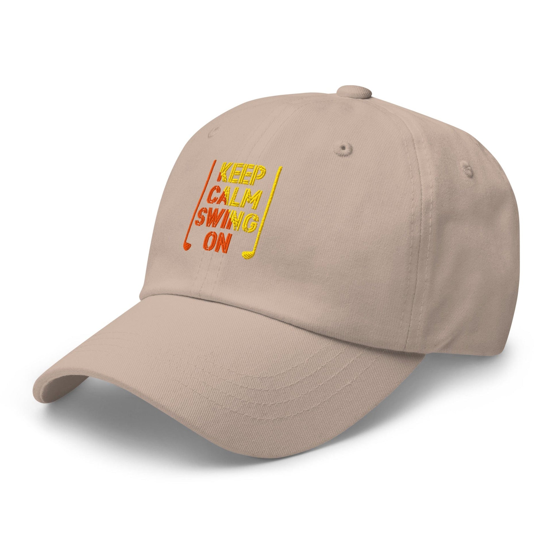 Keep Calm Swing On Embroidered Golf Cap - Funny Golf Tee by Swing Epic