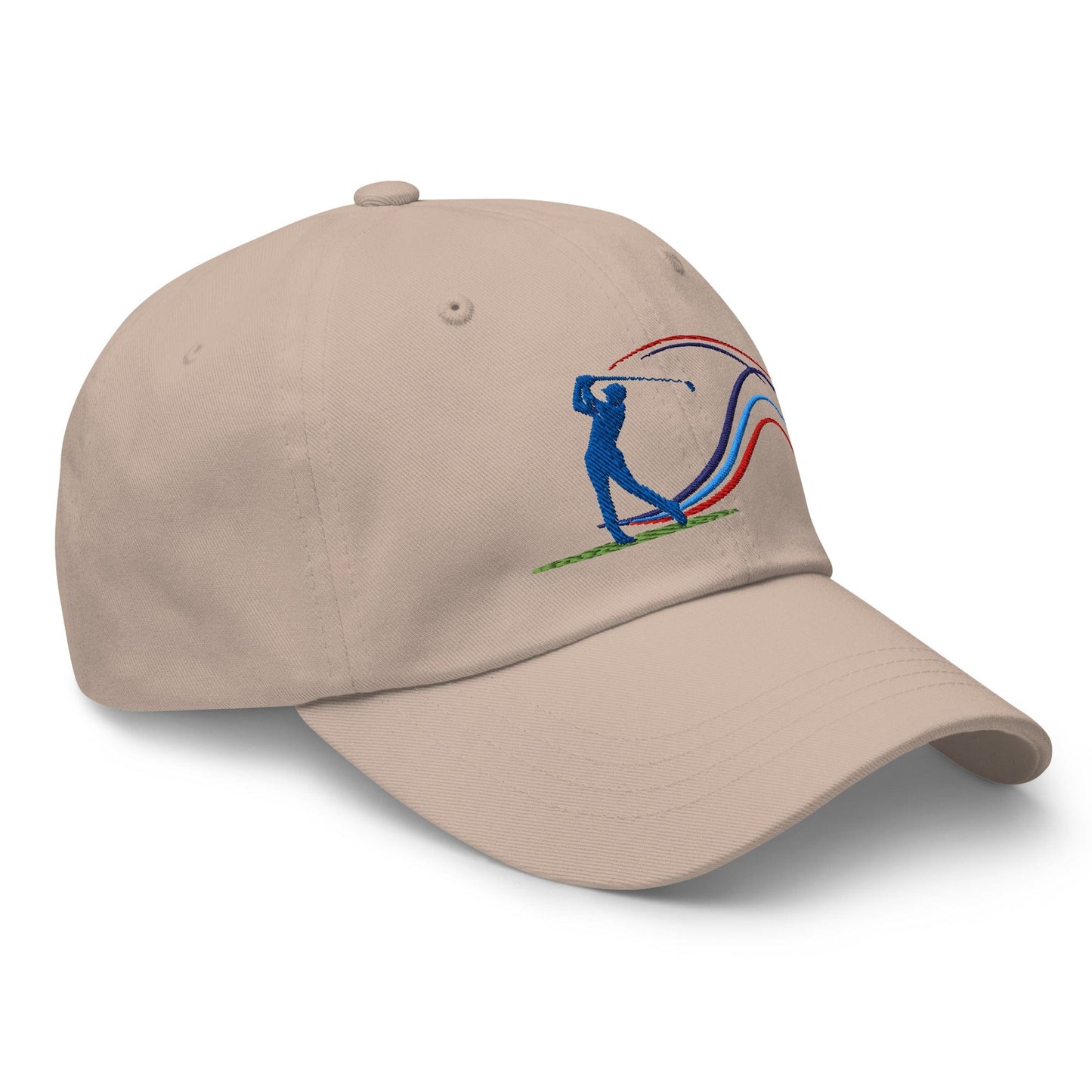 Swing Into Action Dynamic Design Embroidered Golf Cap - Funny Golf Tee by Swing Epic
