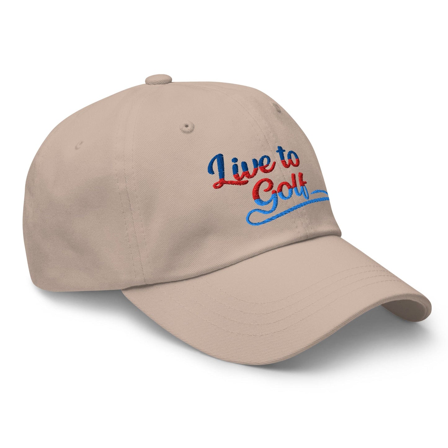 Live to Golf Fun Embroidered Golf Cap - Funny Golf Tee by Swing Epic