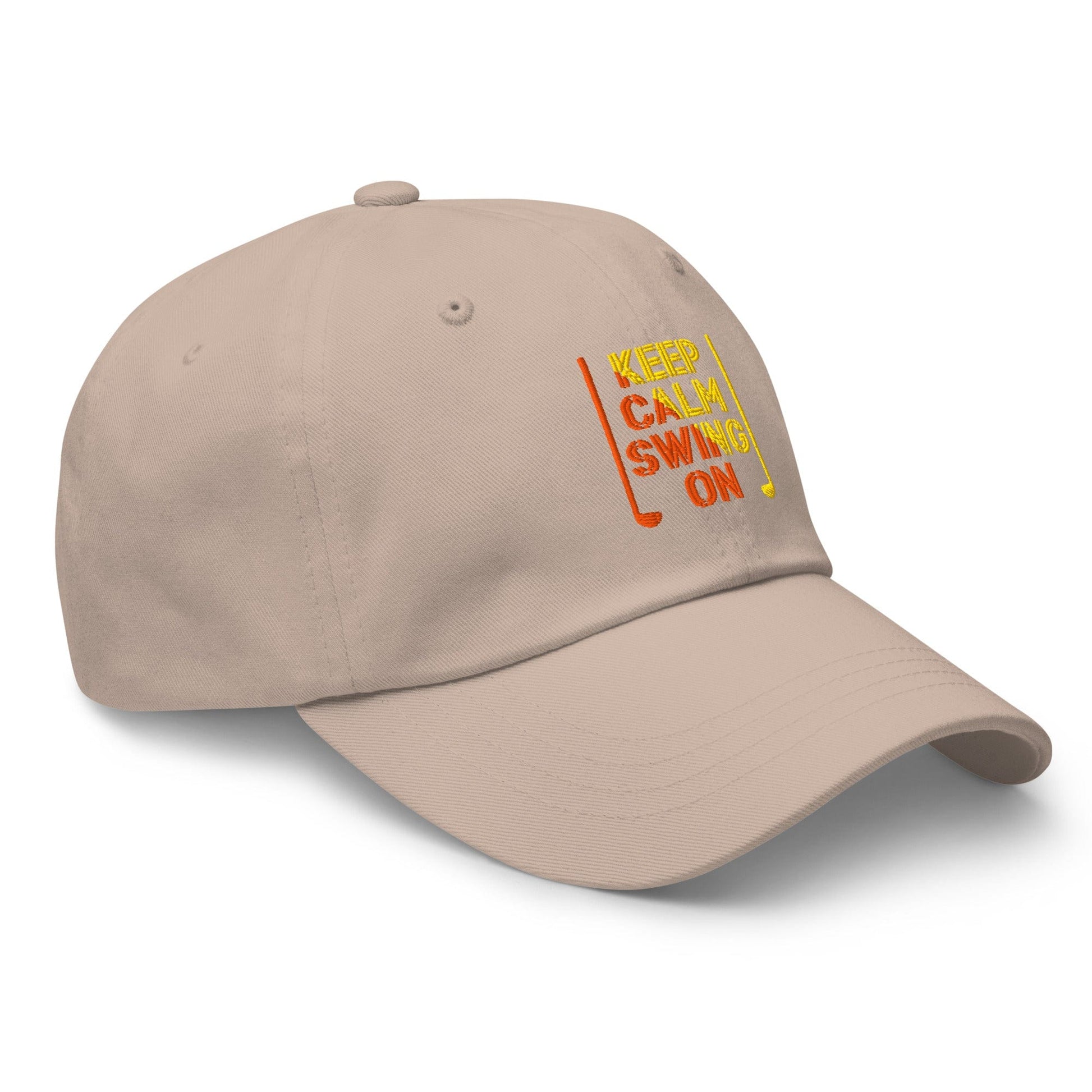 Keep Calm Swing On Embroidered Golf Cap - Funny Golf Tee by Swing Epic