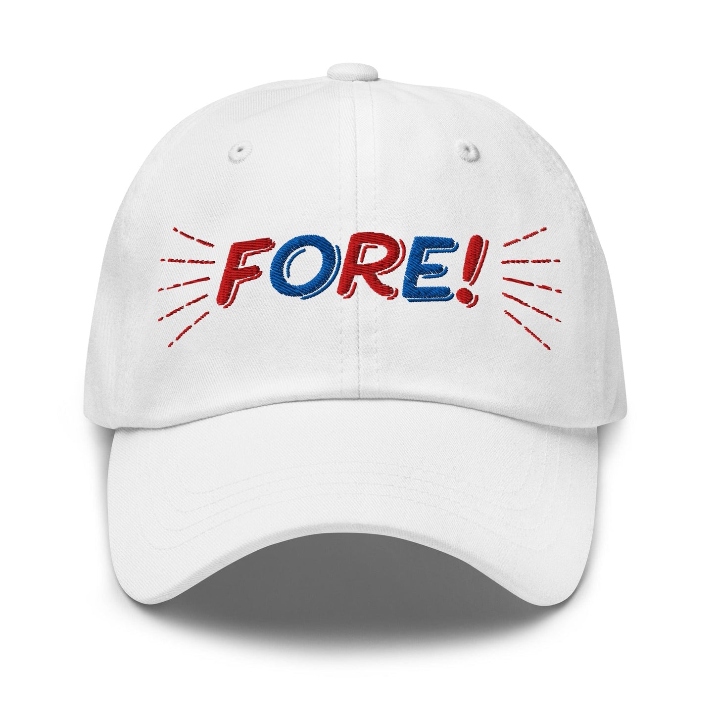 FORE! Quirky Embroidered Golf Cap - Funny Golf Tee by Swing Epic