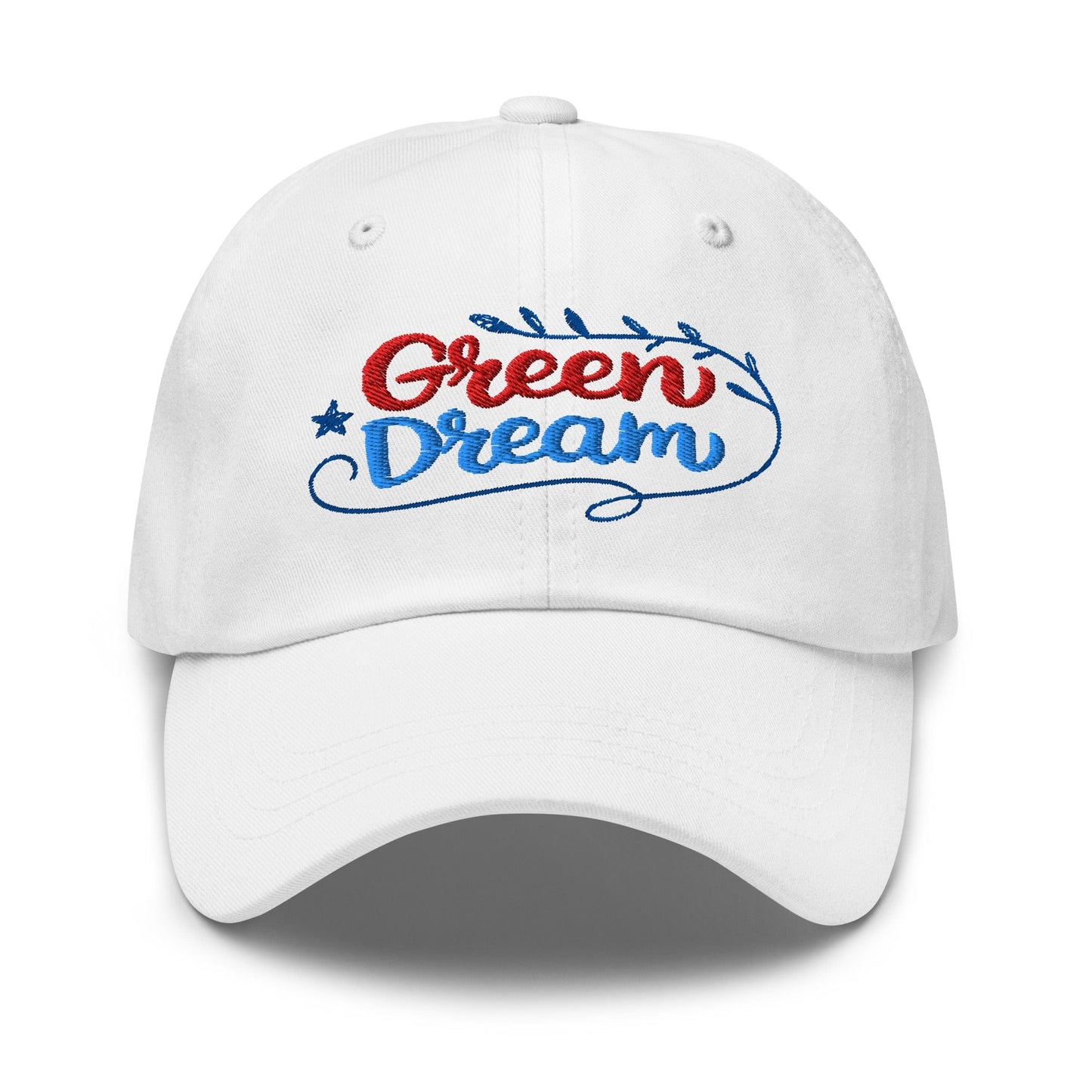 Green Dream Stars and Leaves Fun Embroidered Golf Cap - Funny Golf Tee by Swing Epic