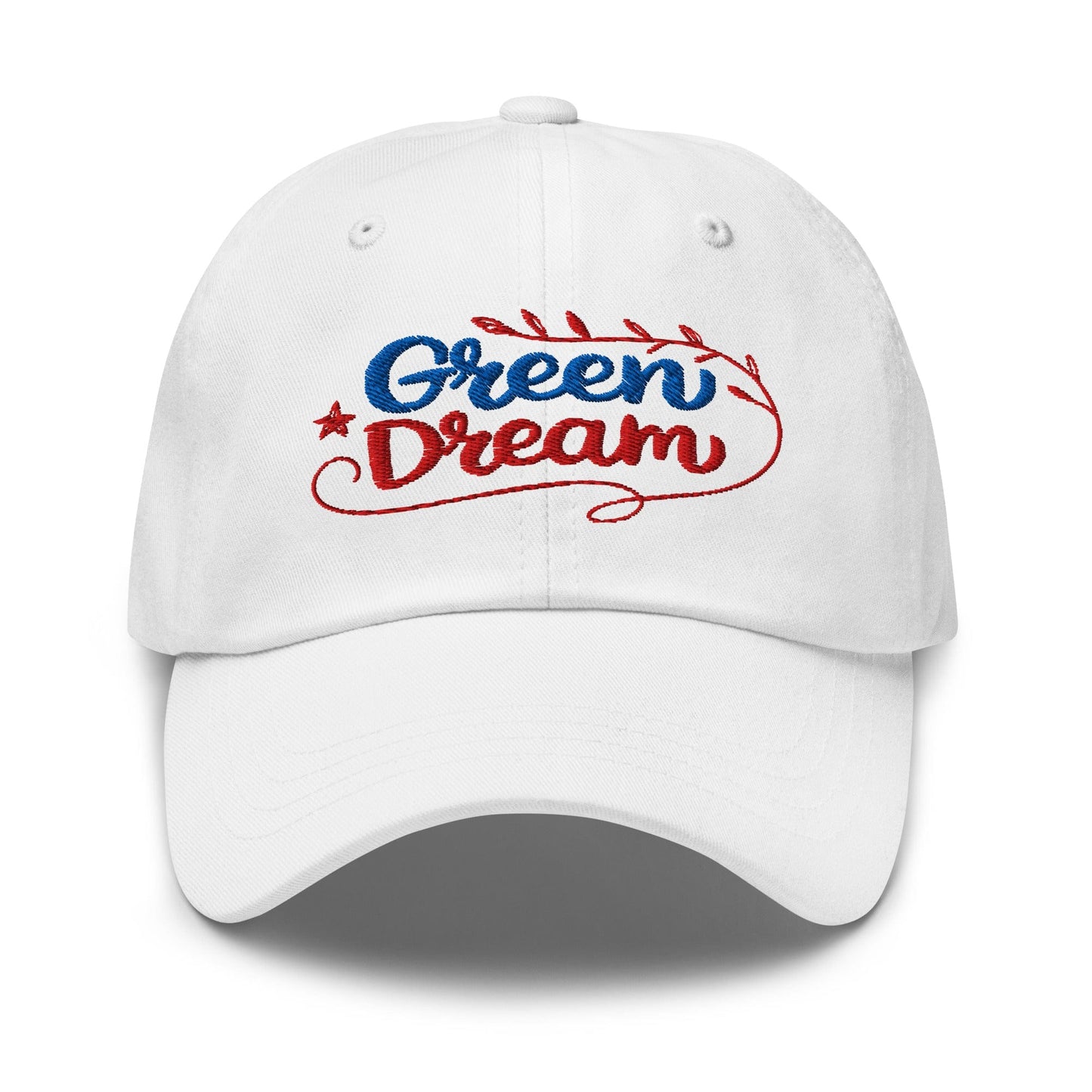 Green Dream Stars and Leaves Fun Embroidered Golf Cap - Funny Golf Tee by Swing Epic
