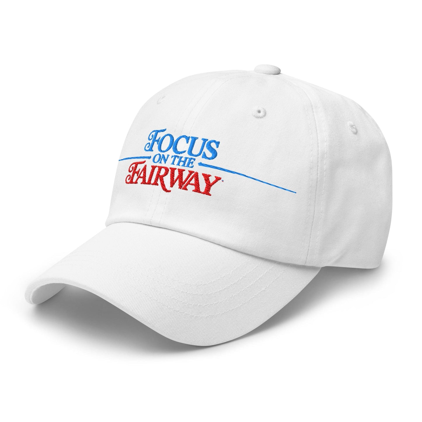 Focus on the Fairway Embroidered Golf Cap - Funny Golf Tee by Swing Epic
