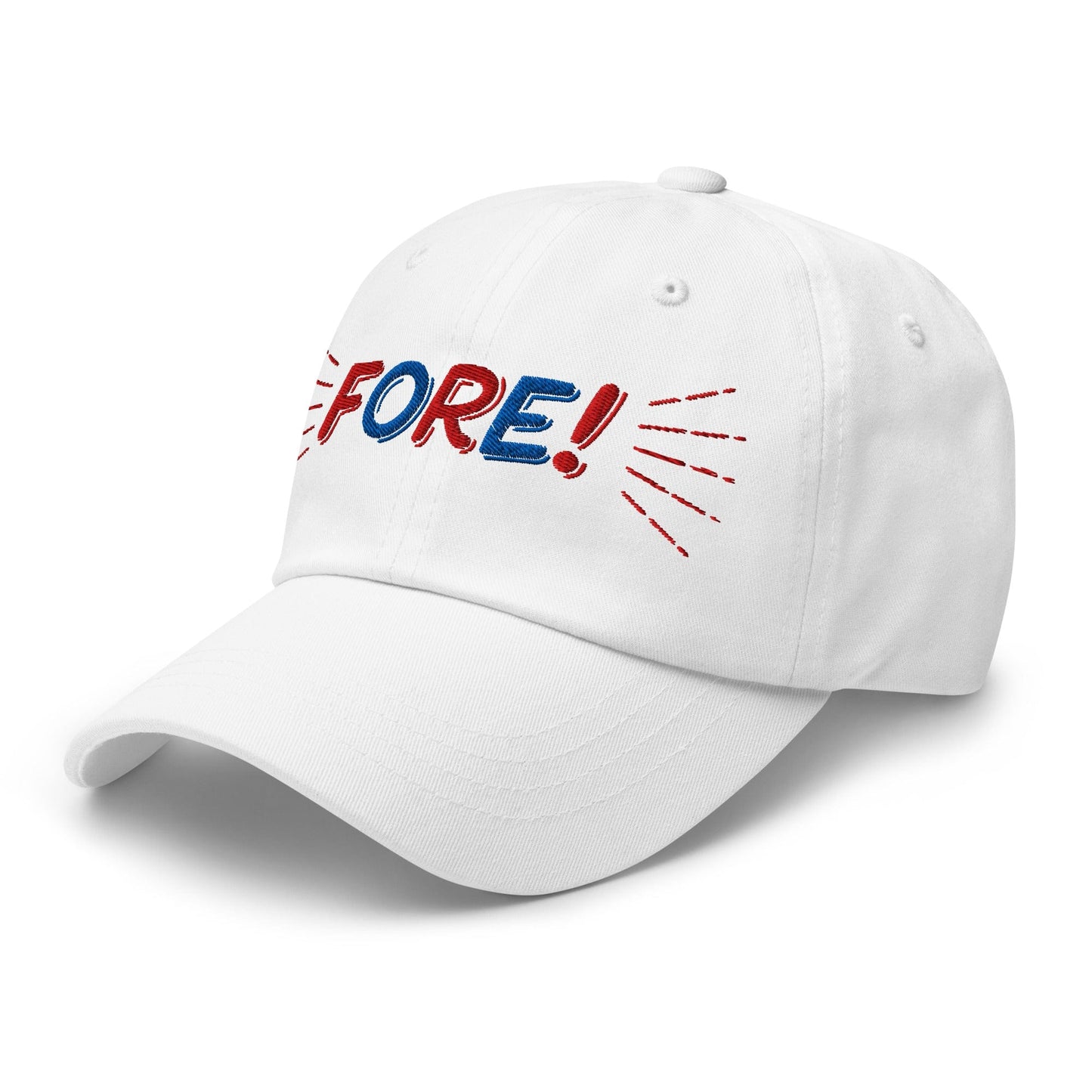 FORE! Quirky Embroidered Golf Cap - Funny Golf Tee by Swing Epic