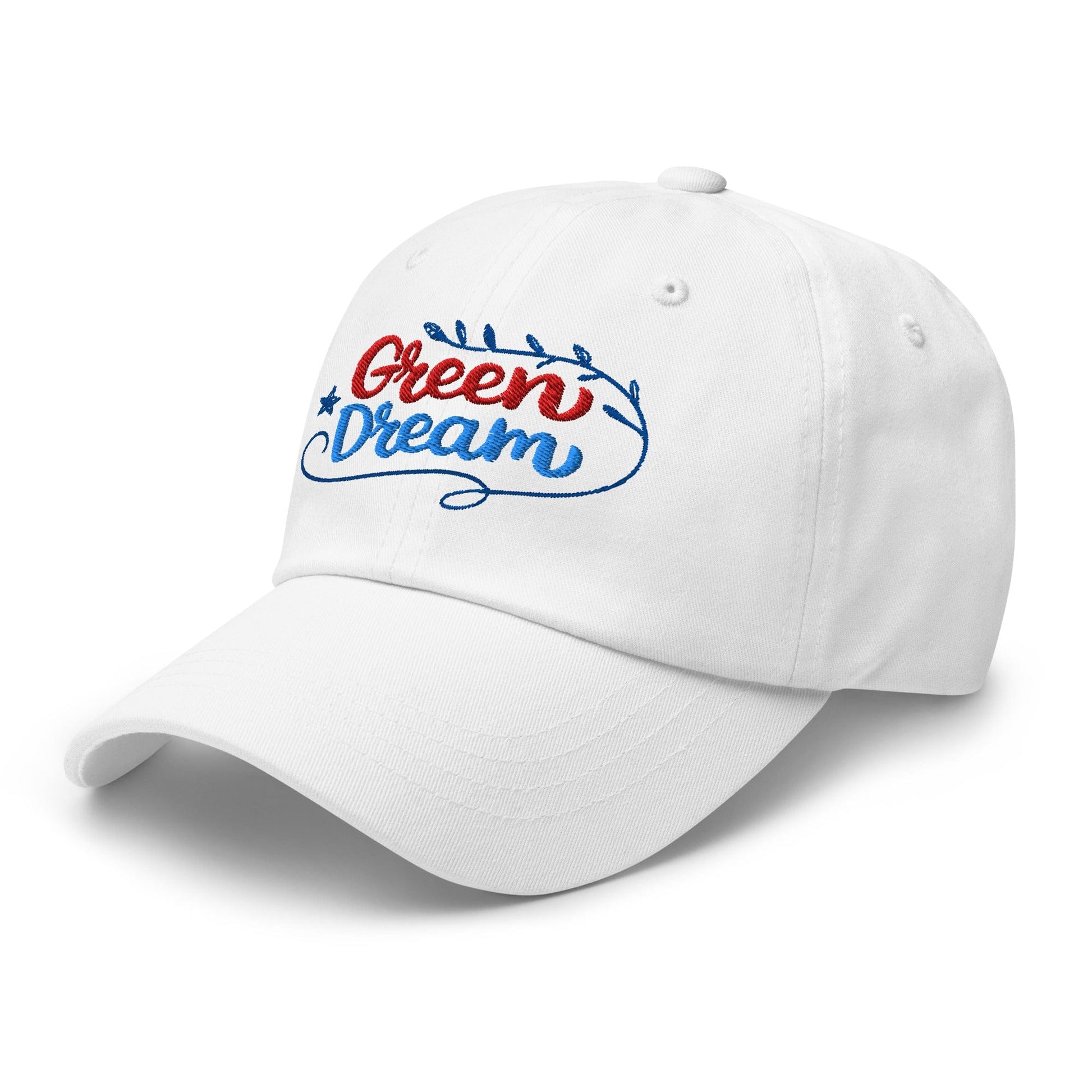 Green Dream Stars and Leaves Fun Embroidered Golf Cap - Funny Golf Tee by Swing Epic