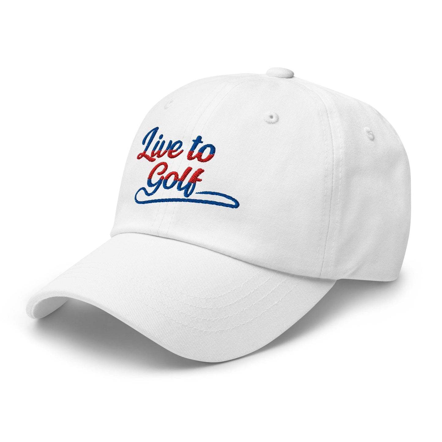 Live to Golf Fun Embroidered Golf Cap - Funny Golf Tee by Swing Epic
