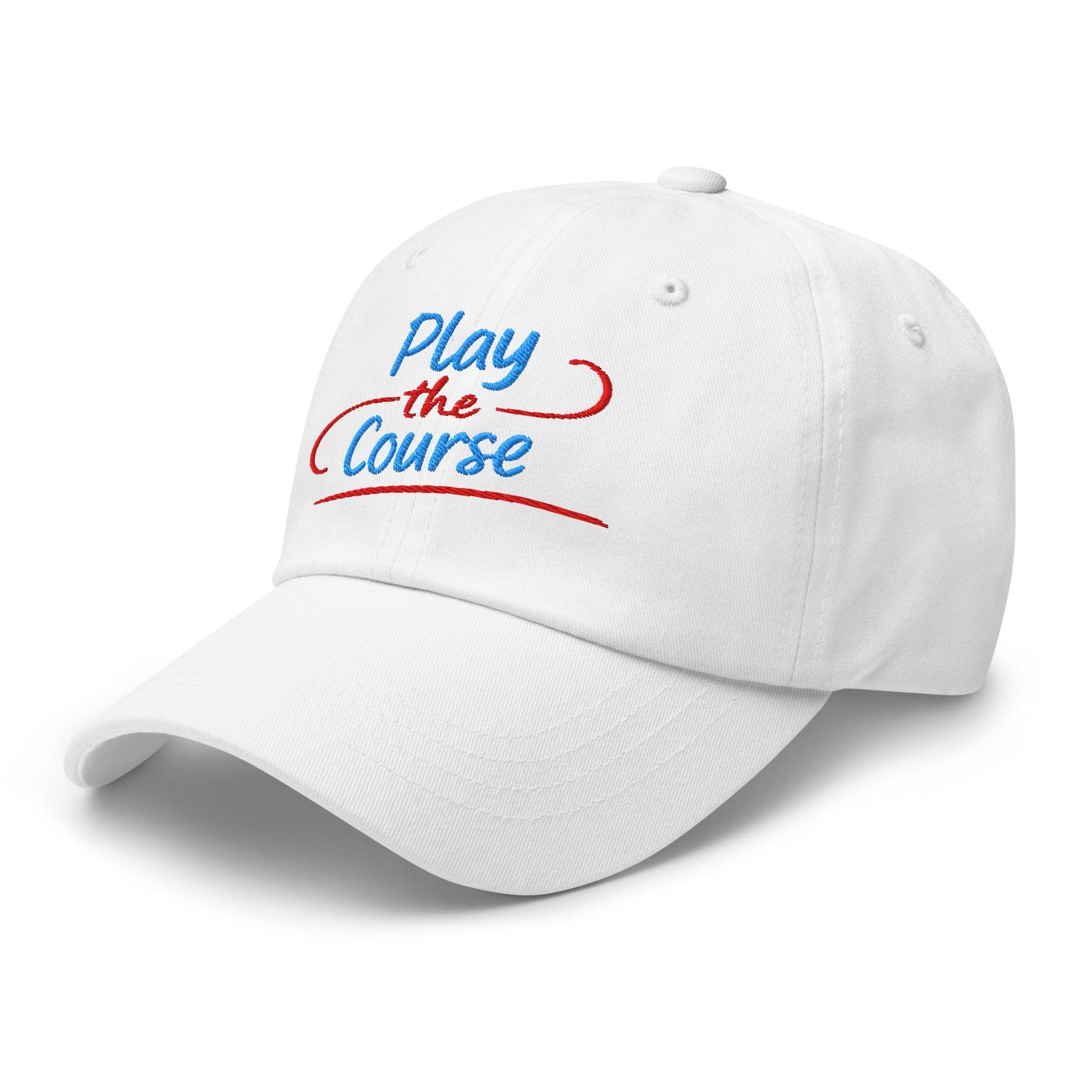 Play the Course Fun Spirit Embroidered Golf Cap - Funny Golf Tee by Swing Epic