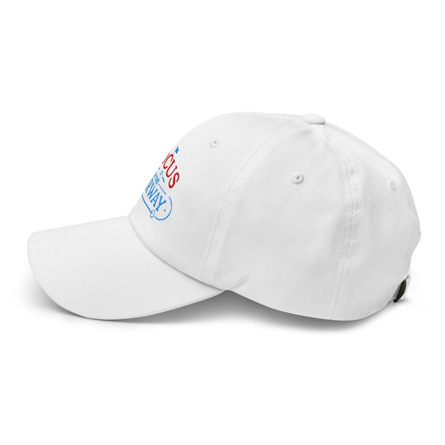 Focus on the Fairway Flag Embroidered Golf Cap - Funny Golf Tee by Swing Epic
