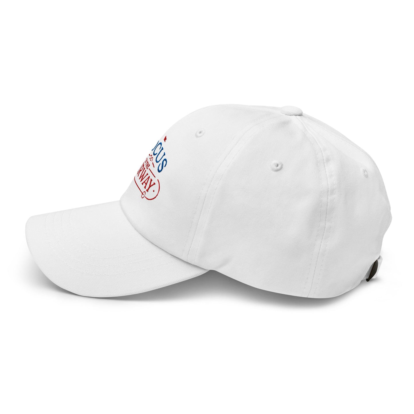 Focus on the Fairway Flag Embroidered Golf Cap - Funny Golf Tee by Swing Epic