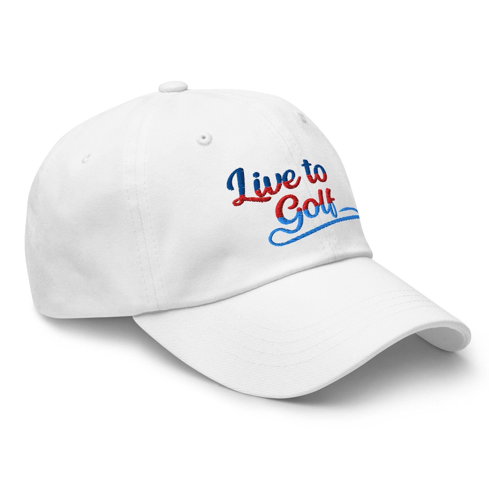 Live to Golf Fun Embroidered Golf Cap - Funny Golf Tee by Swing Epic