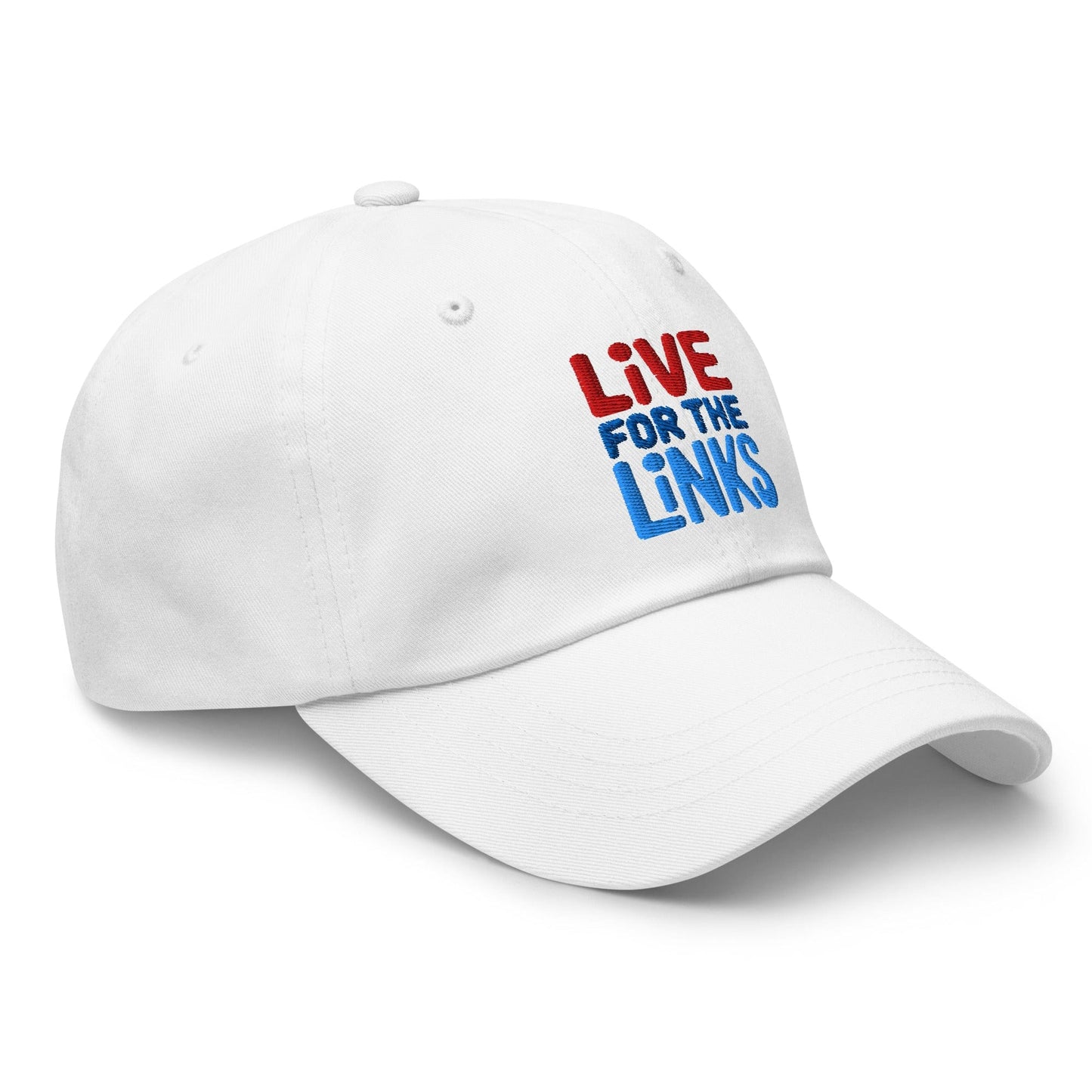 Live For The Links Fun Embroidered Golf Cap - Funny Golf Tee by Swing Epic