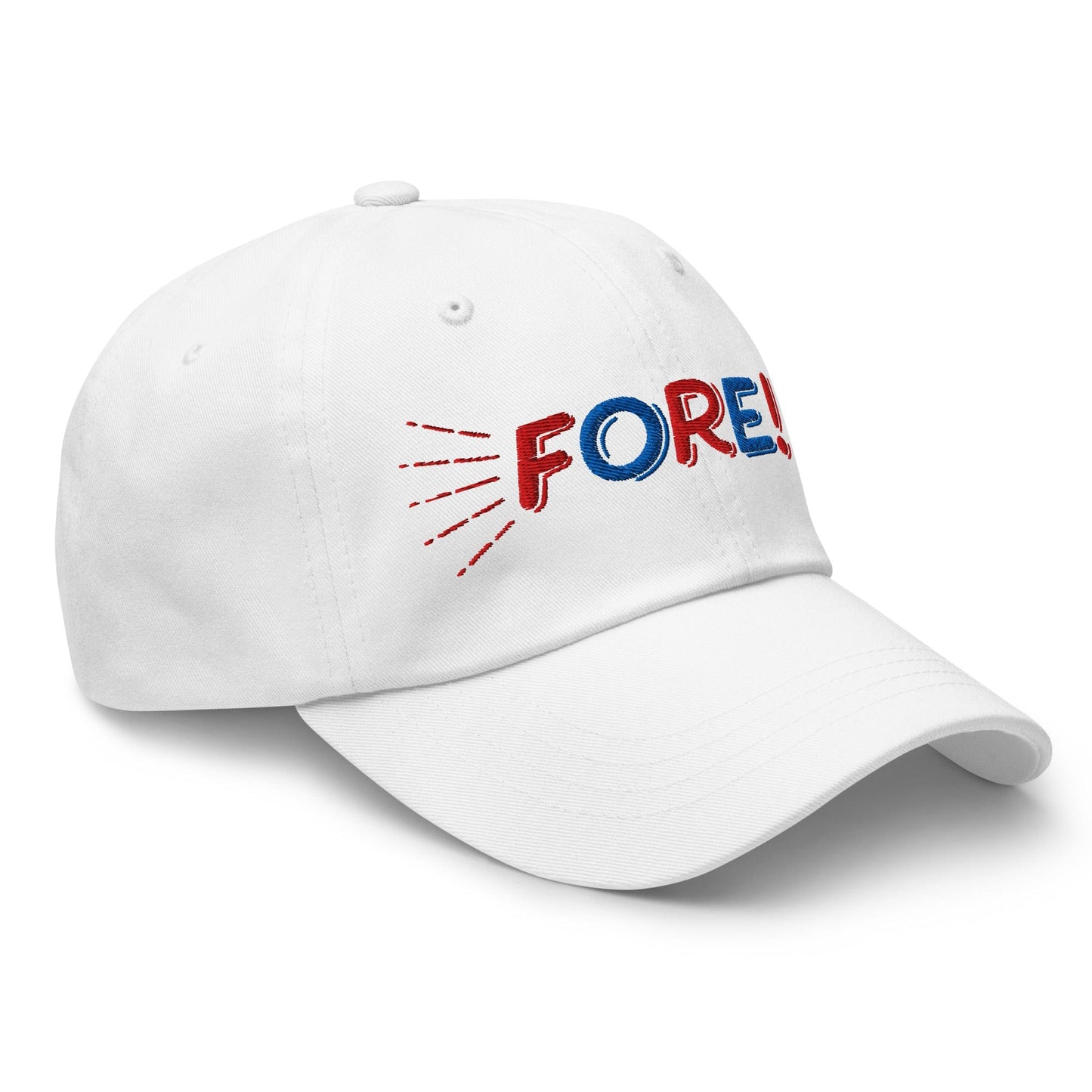 FORE! Quirky Embroidered Golf Cap - Funny Golf Tee by Swing Epic