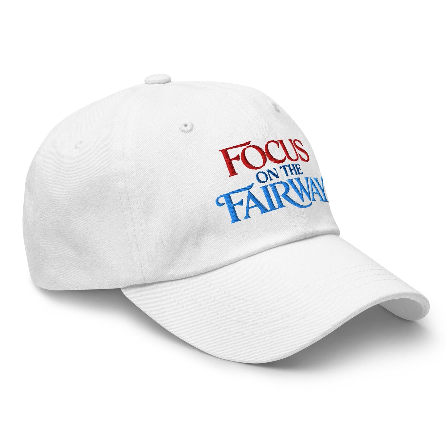 Focus on the Fairway Embroidered Golf Cap - Funny Golf Tee by Swing Epic
