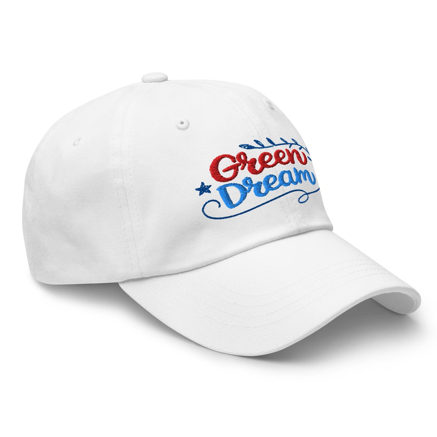 Green Dream Stars and Leaves Fun Embroidered Golf Cap - Funny Golf Tee by Swing Epic