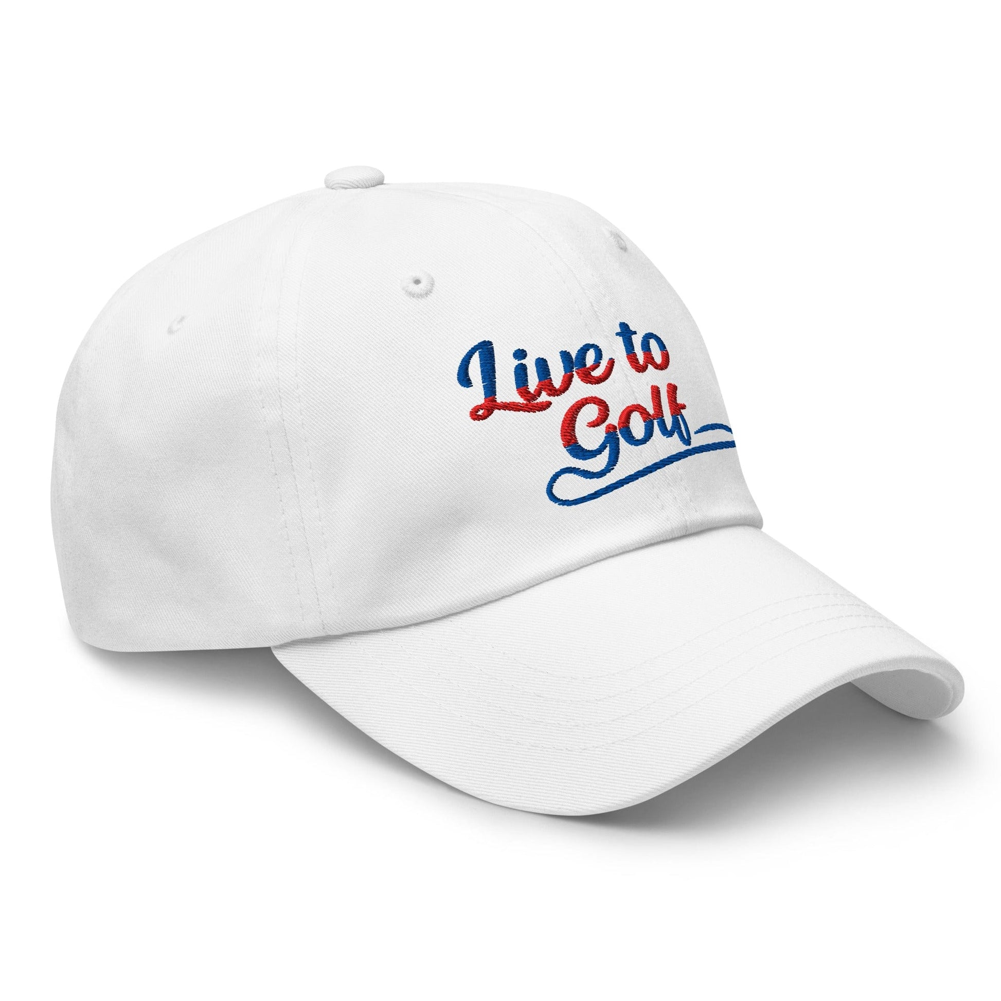 Live to Golf Fun Embroidered Golf Cap - Funny Golf Tee by Swing Epic