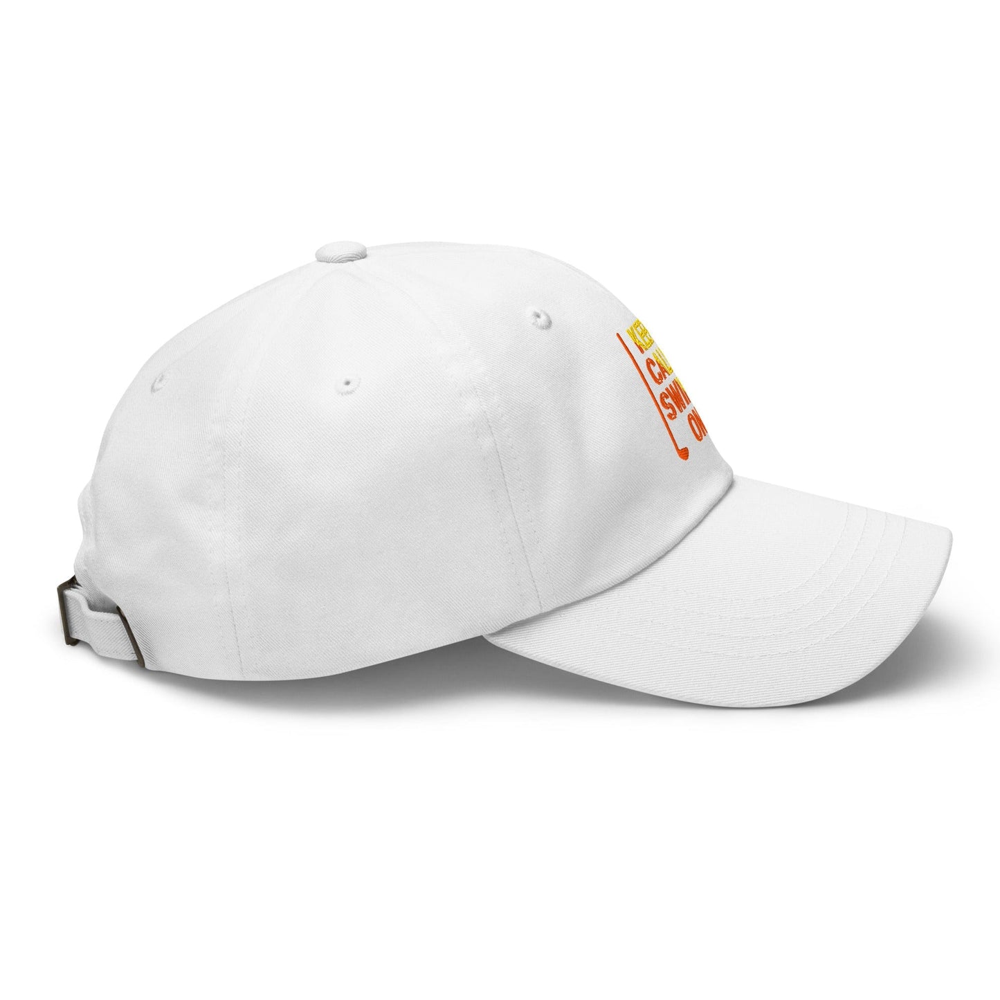 Keep Calm Swing On Embroidered Golf Cap - Funny Golf Tee by Swing Epic