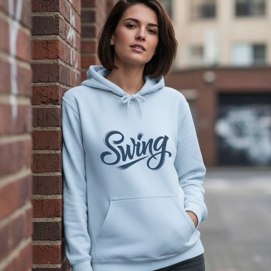 Swing Graphic Pullover Hoodie for Everyday Casual Style