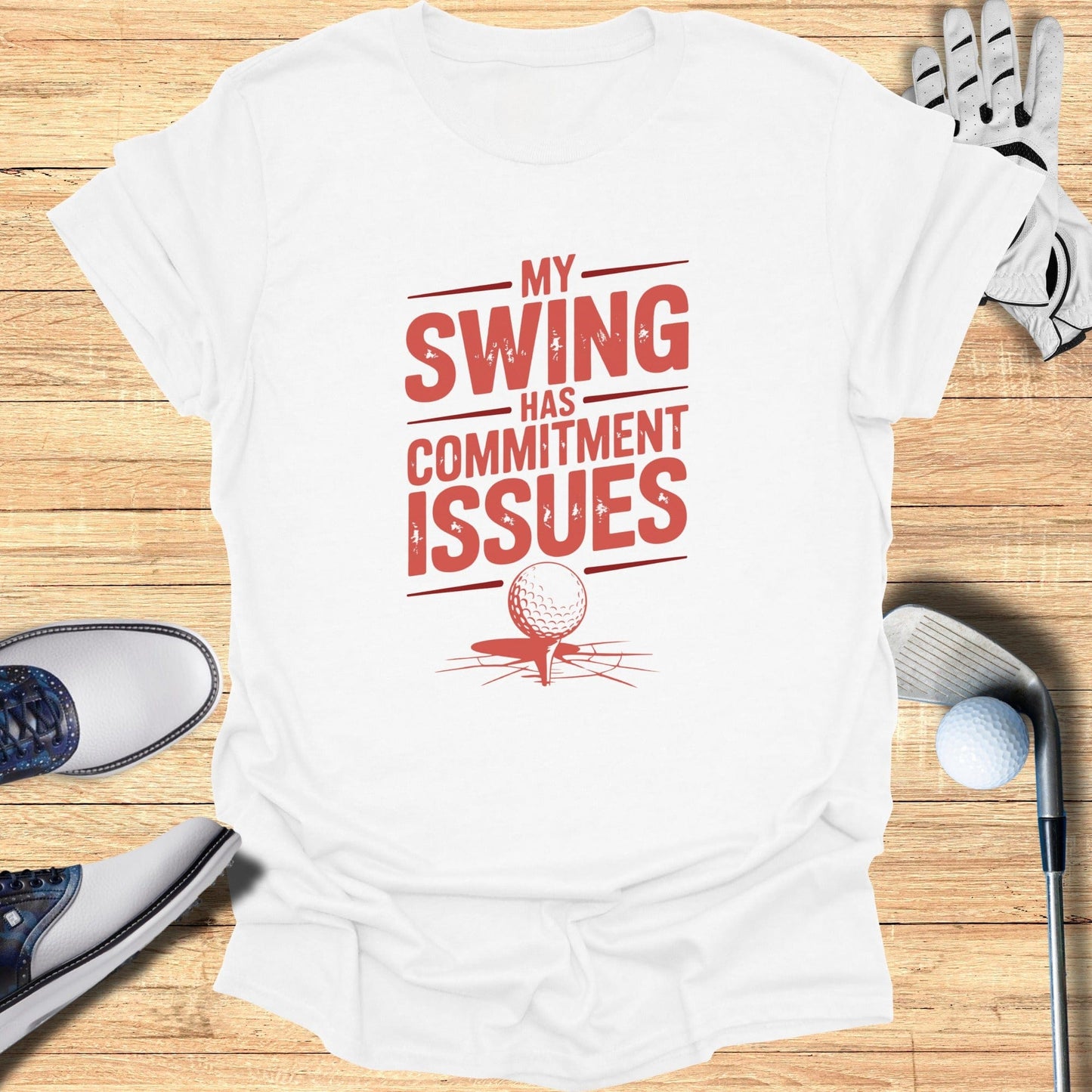 Commitment Issues Swing T-Shirt - Funny Golf Tee by Swing Epic