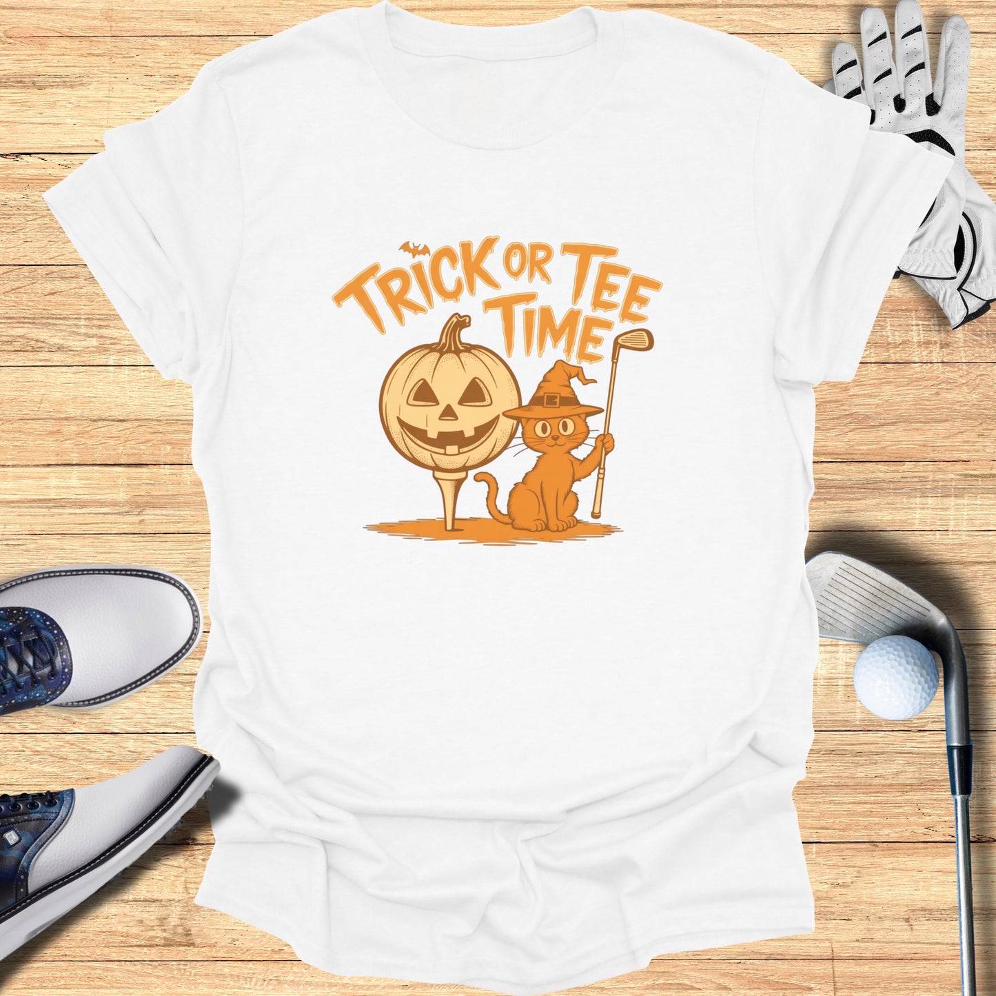 Trick or Tee Time Golf Halloween Themed T-Shirt product type