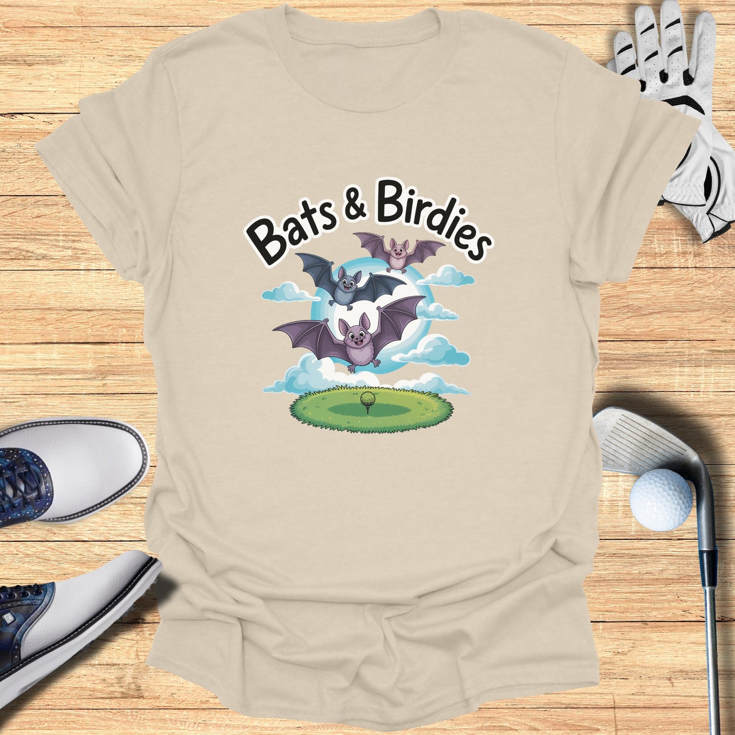 Bats and Birdies Golf Theme Graphic Men's T-Shirt product