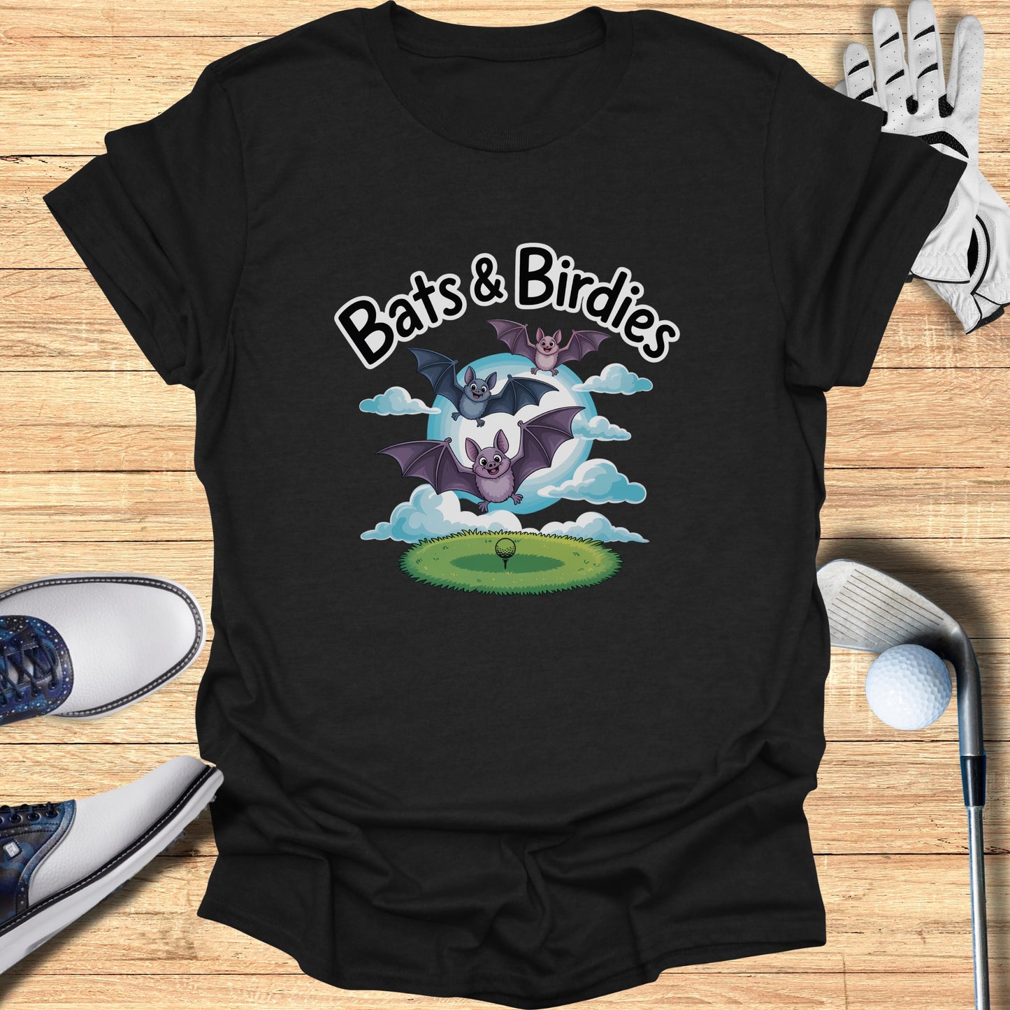 Bats and Birdies Printed Tee Black T-shirt product type