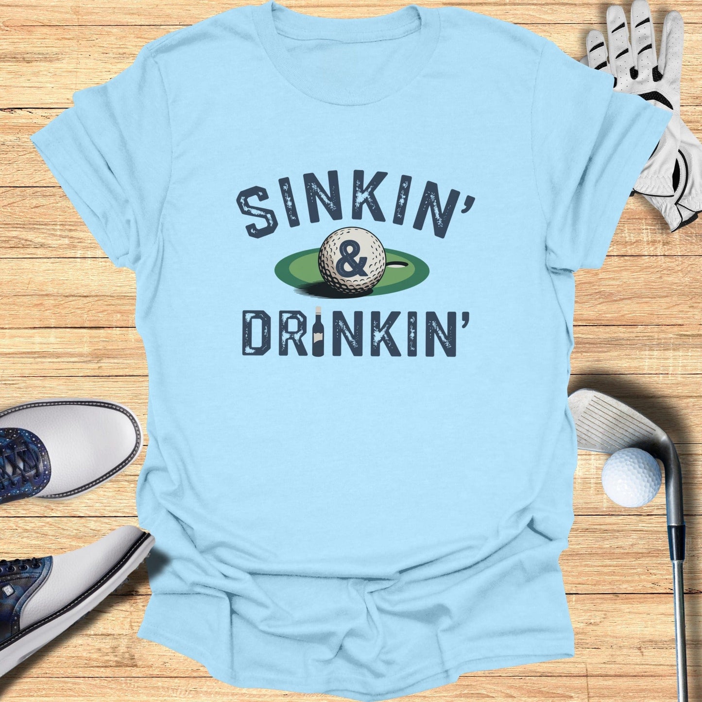 Sinkin’ & Drinkin’ T-Shirt - Funny Golf Tee by Swing Epic